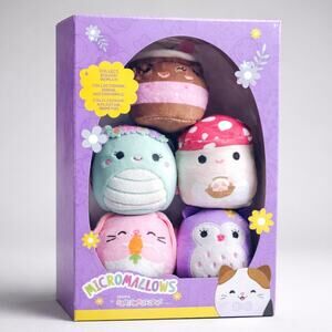 NIB Micromallows Squishmallows 5 Pack Mini Plush Set Bop Malcolm Holly